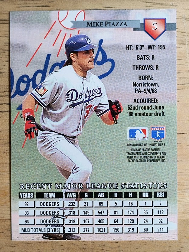 1995 Donruss #5 Mike Piazza