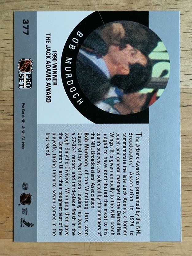 1990-91 Pro Set #377 Bob Murdoch Adams