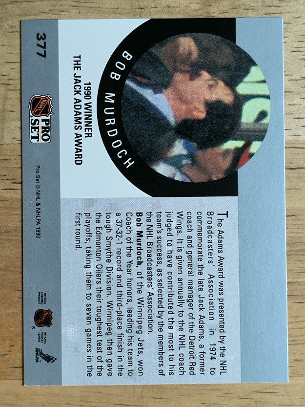 1990-91 Pro Set #377 Bob Murdoch Adams