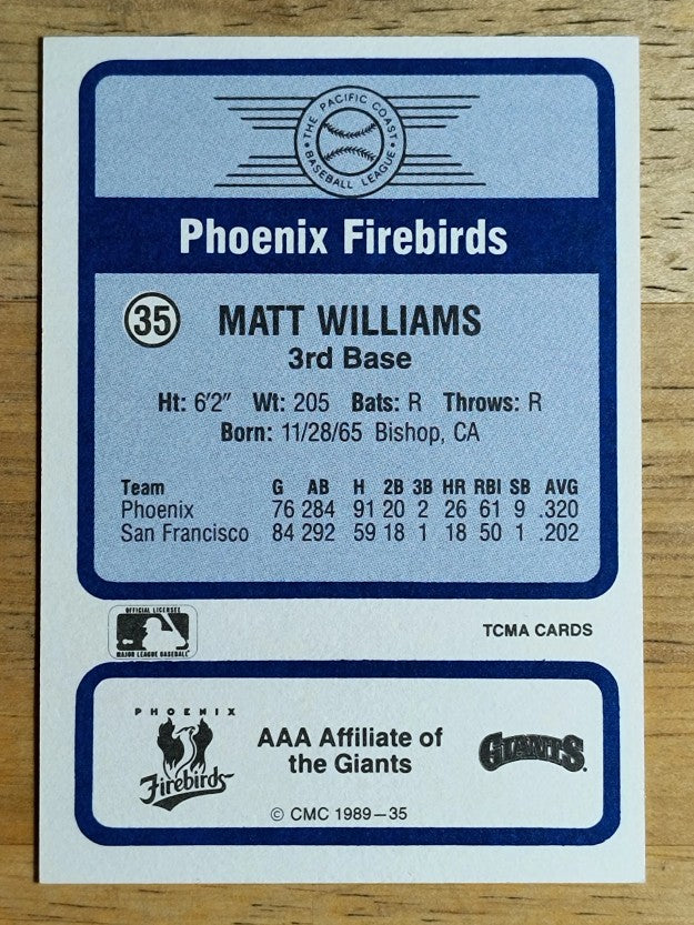1989 Triple A All-Stars CMC #35 Matt Williams