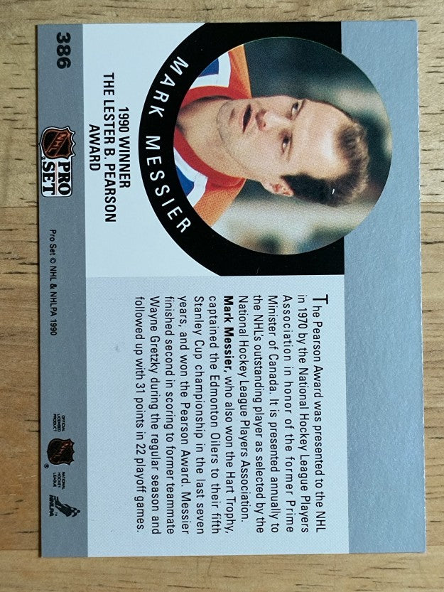 1990-91 Pro Set #386 Mark Messier Pearson