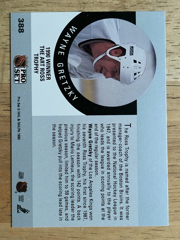 1990-91 Pro Set #388 Wayne Gretzky Ross