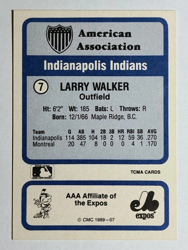 1989 Triple A All-Stars CMC #7 Larry Walker