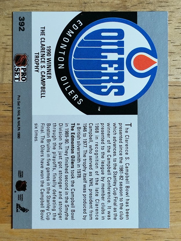 1990-91 Pro Set #392 Edmonton Oilers