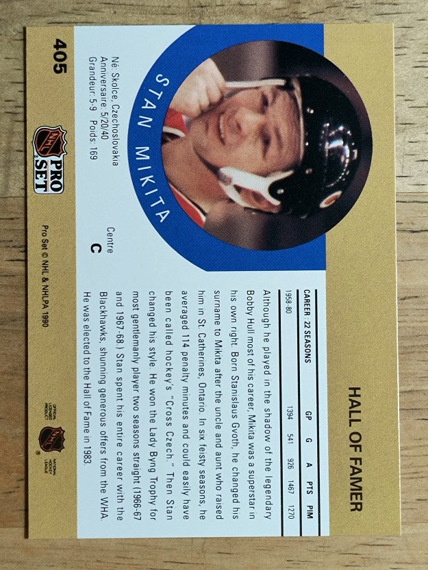 1990-91 Pro Set #405 Stan Mikita HOF