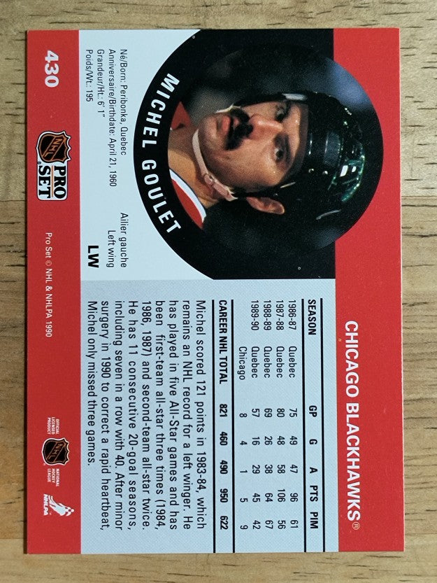 1990-91 Pro Set #430 Michel Goulet