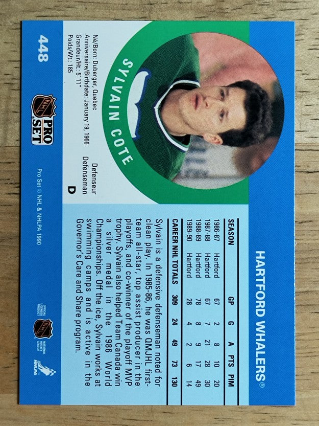 1990-91 Pro Set #448 Sylvain Cote