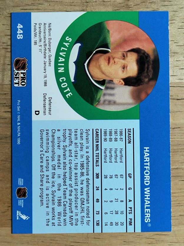 1990-91 Pro Set #448 Sylvain Cote