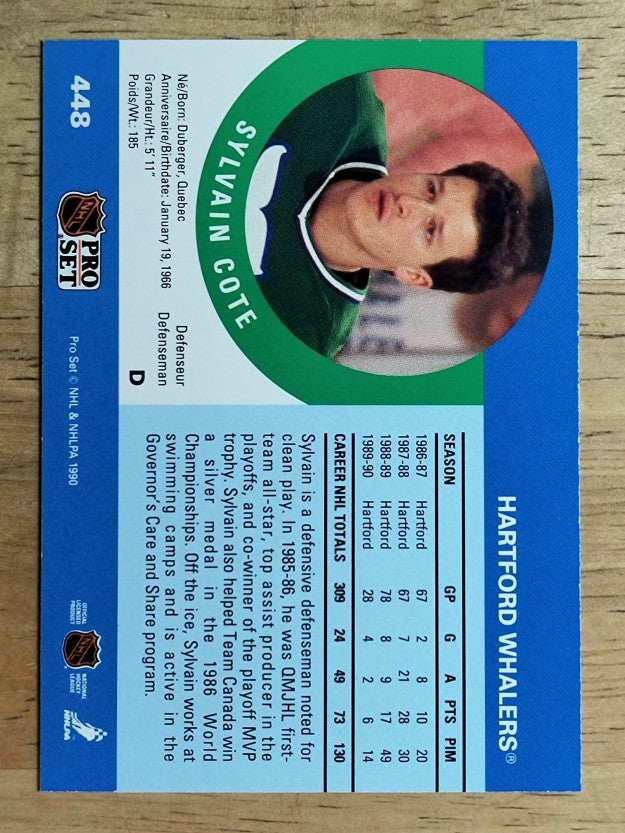 1990-91 Pro Set #448 Sylvain Cote