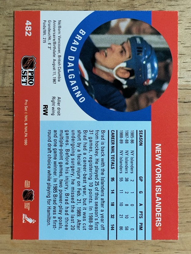 1990-91 Pro Set #482 Brad Dalgarno