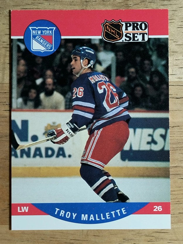 1990-91 Pro Set #492 Troy Mallette RC