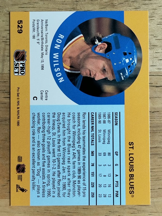 1990-91 Pro Set #529 Ron Wilson