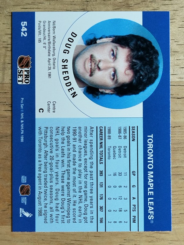 1990-91 Pro Set #542 Doug Shedden