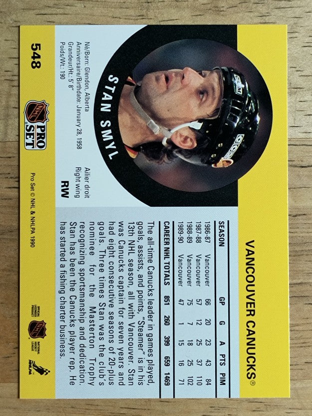 1990-91 Pro Set #548 Stan Smyl