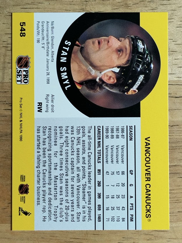 1990-91 Pro Set #548 Stan Smyl
