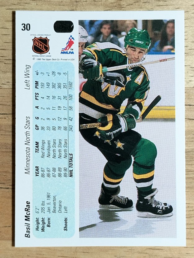 1990-91 Upper Deck #30 Basil McRae