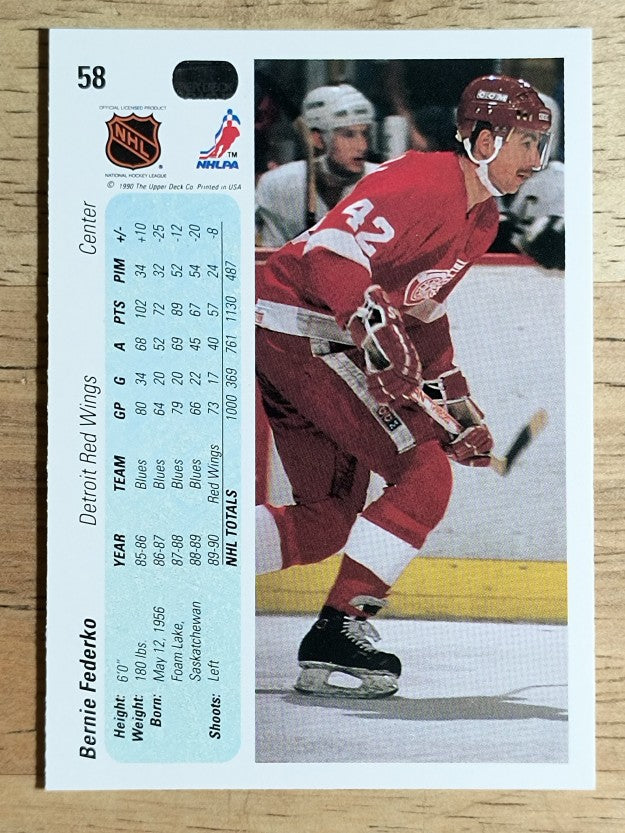 1990-91 Upper Deck #58 Bernie Federko