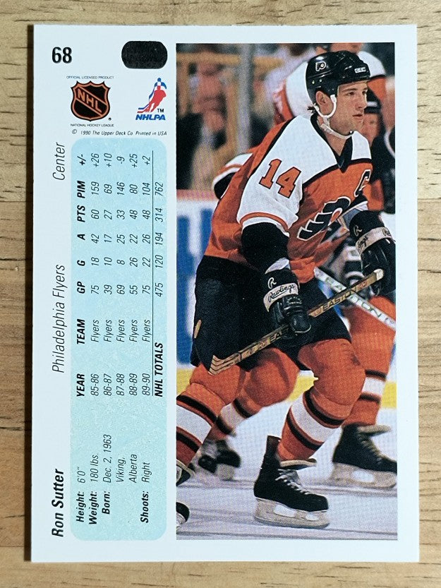1990-91 Upper Deck #68 Ron Sutter