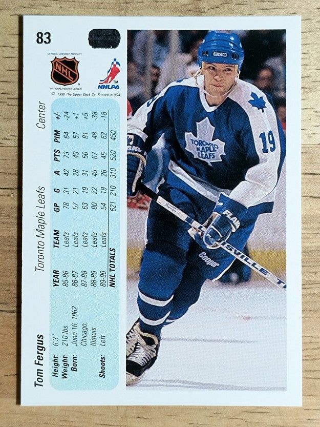 1990-91 Upper Deck #83 Tom Fergus