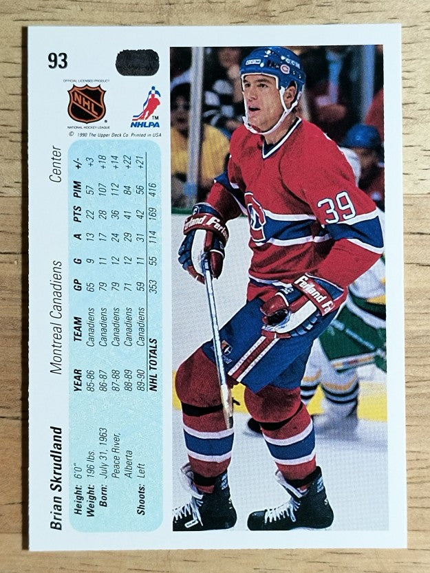 1990-91 Upper Deck #93 Brian Skrudland