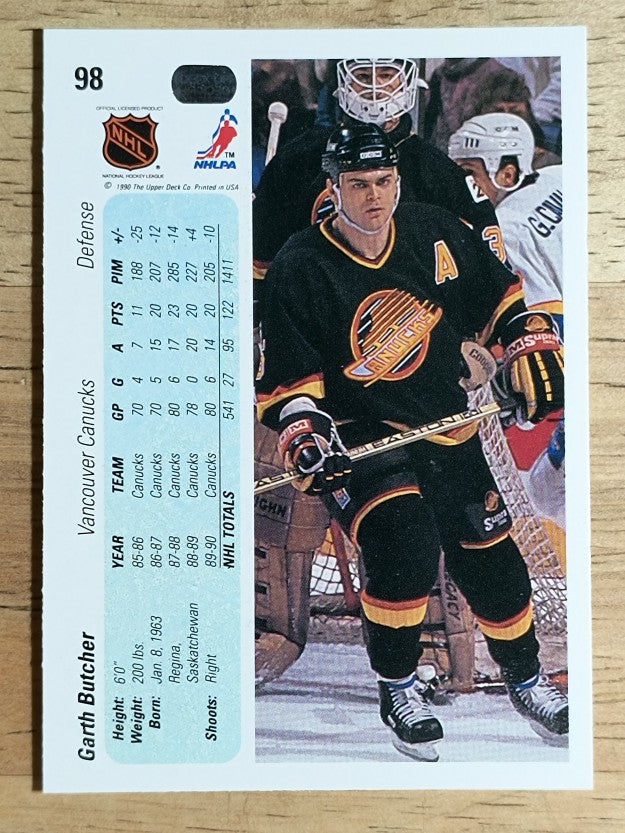 1990-91 Upper Deck #98 Garth Butcher