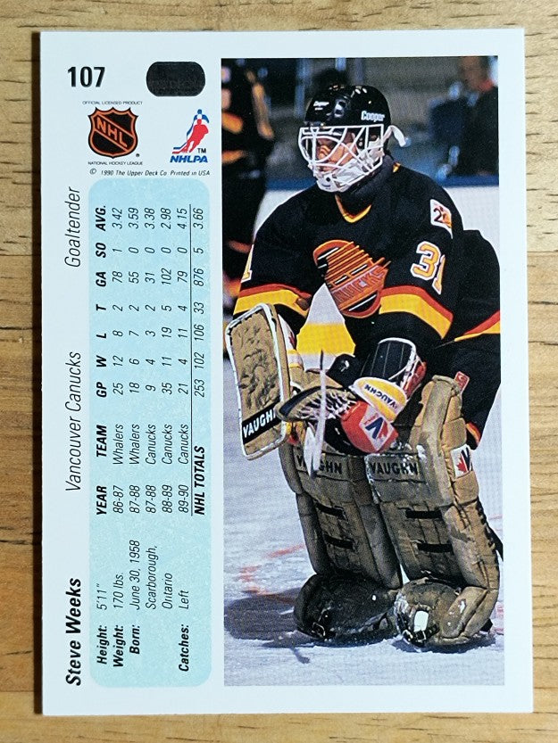 1990-91 Upper Deck #107 Steve Weeks