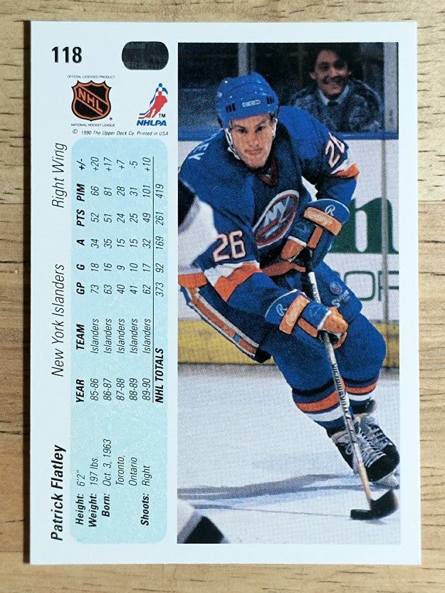 1990-91 Upper Deck #118 Pat Flatley