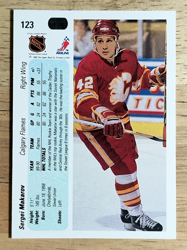 1990-91 Upper Deck #123 Sergei Makarov RC