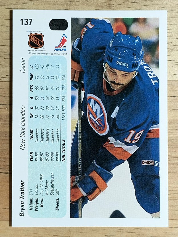 1990-91 Upper Deck #137 Bryan Trottier