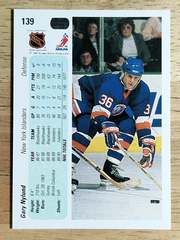 1990-91 Upper Deck #139 Gary Nylund