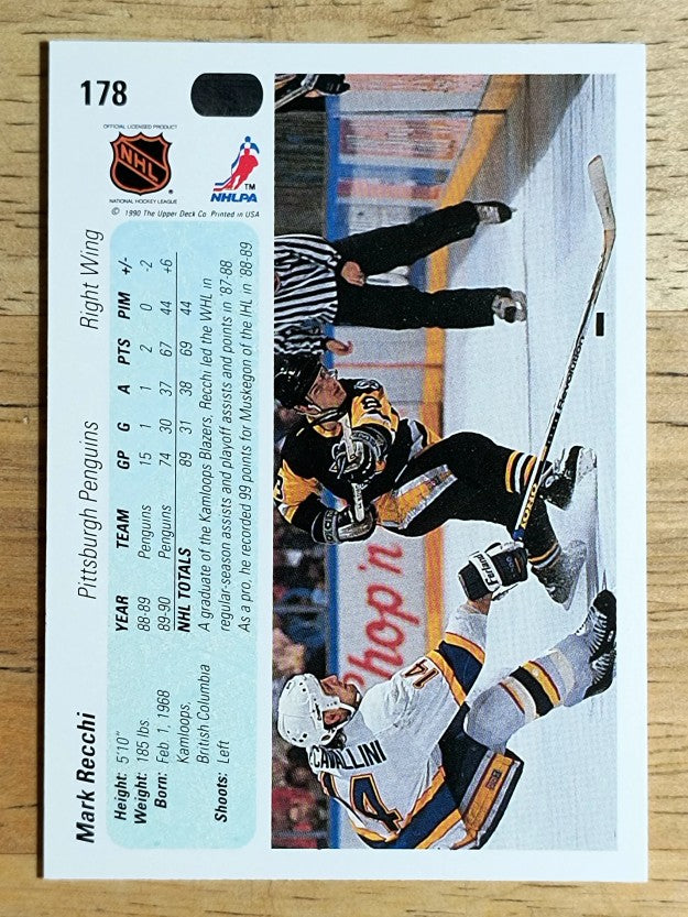 1990-91 Upper Deck #178 Mark Recchi RC