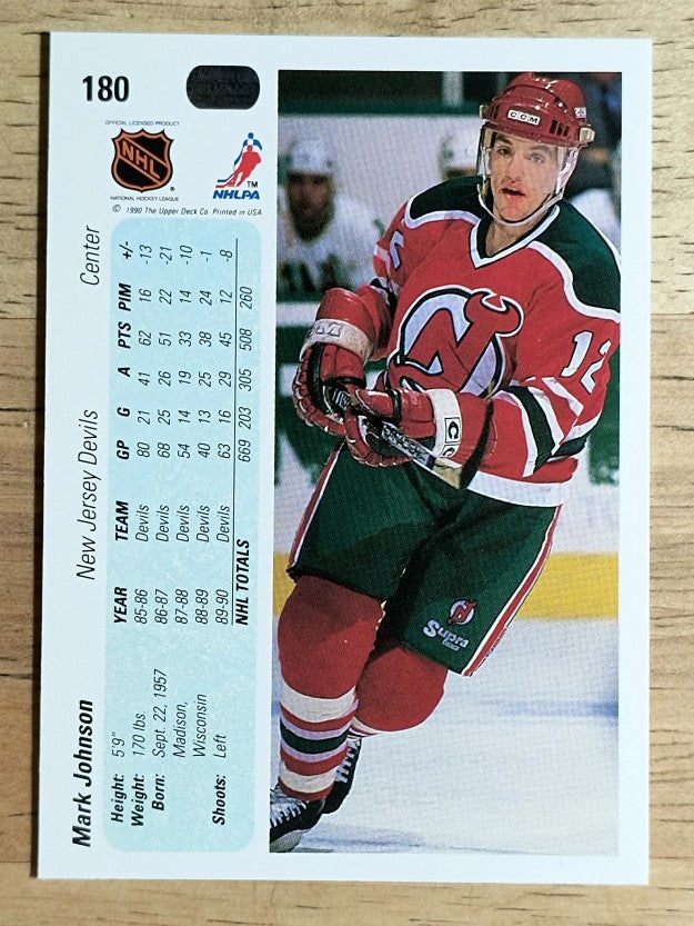 1990-91 Upper Deck #180 Mark Johnson