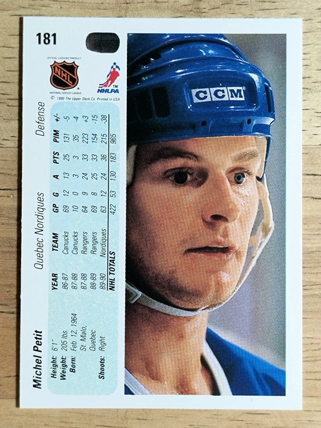 1990-91 Upper Deck #181 Michel Petit