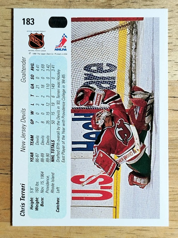1990-91 Upper Deck #183 Chris Terreri RC