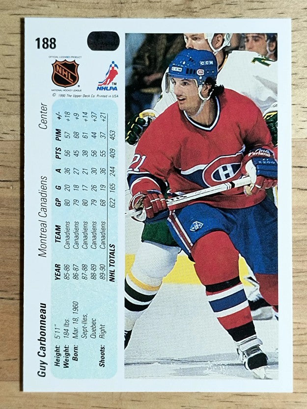 1990-91 Upper Deck #188 Guy Carbonneau