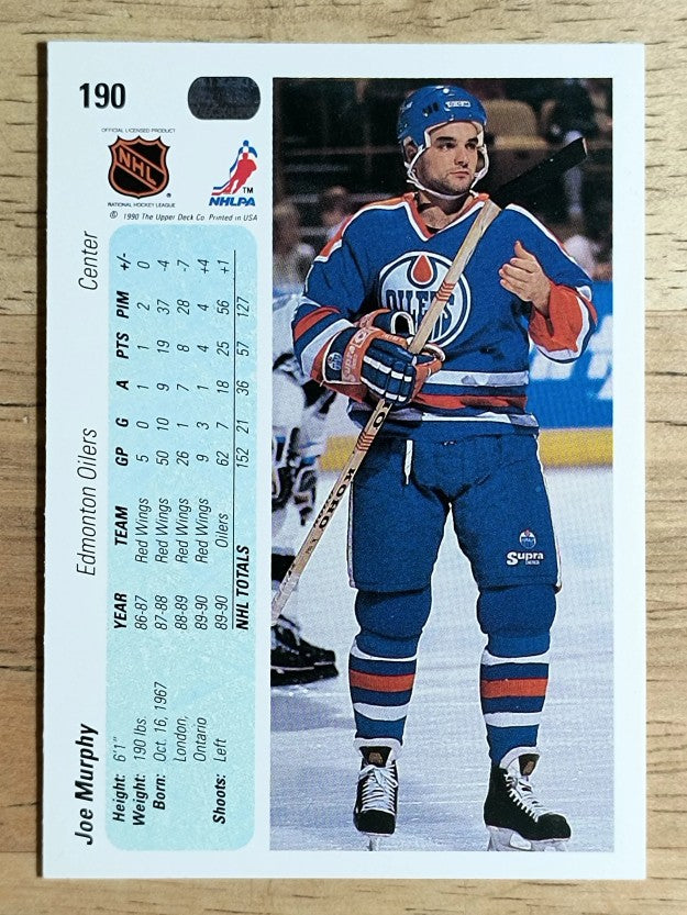 1990-91 Upper Deck #190 Joe Murphy RC