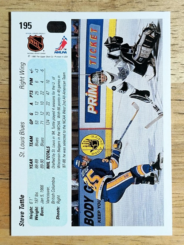 1990-91 Upper Deck #195 Steve Tuttle