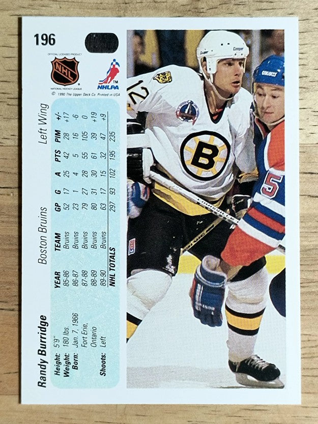 1990-91 Upper Deck #196 Randy Burridge