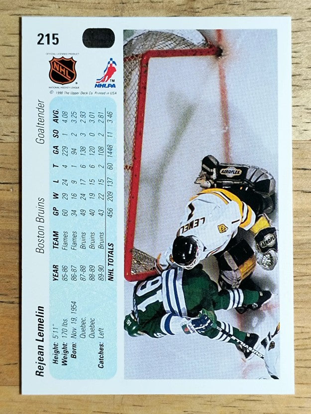 1990-91 Upper Deck #215 Rejean Lemelin