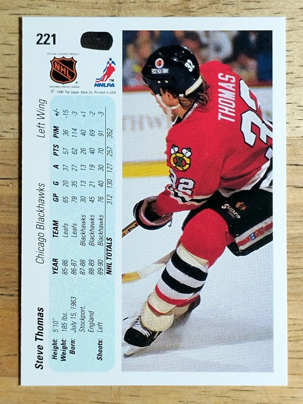 1990-91 Upper Deck #221 Steve Thomas