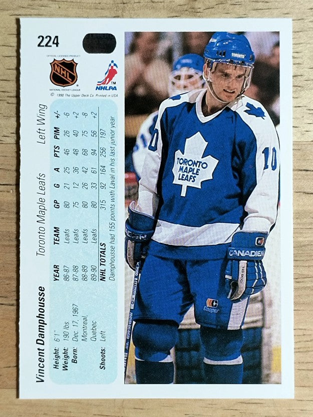 1990-91 Upper Deck #224 Vincent Damphousse