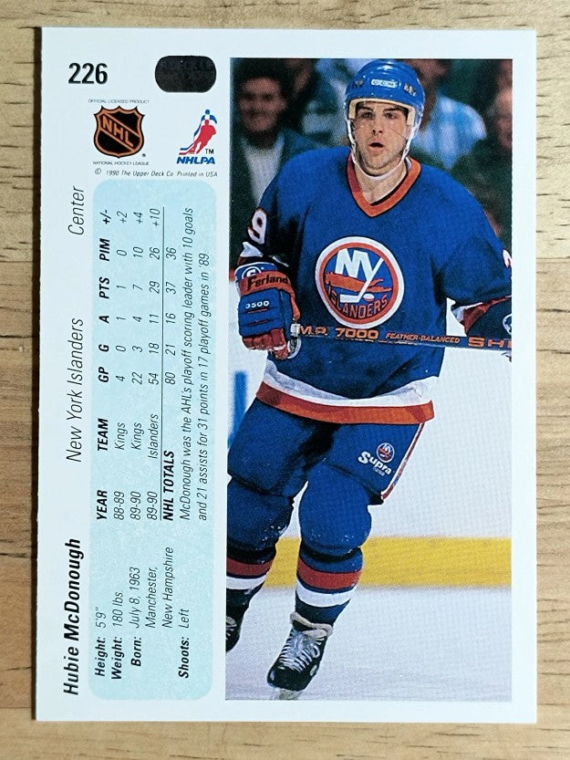 1990-91 Upper Deck #226 Hubie McDonough RC