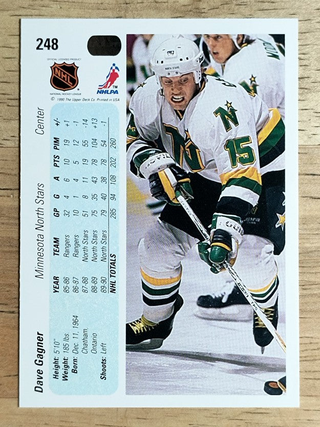 1990-91 Upper Deck #248 Dave Gagner
