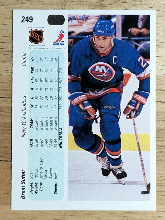 1990-91 Upper Deck #249 Brent Sutter