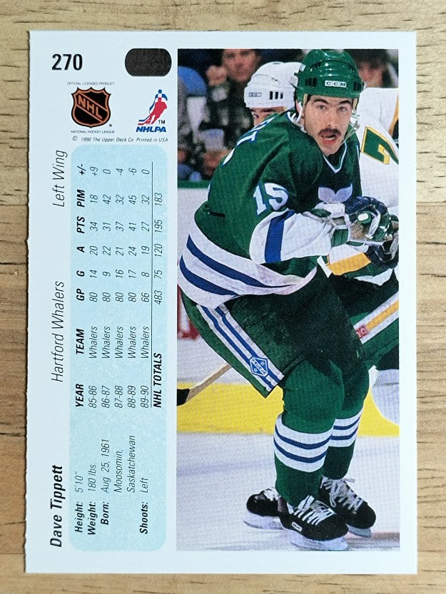 1990-91 Upper Deck #270 Dave Tippett