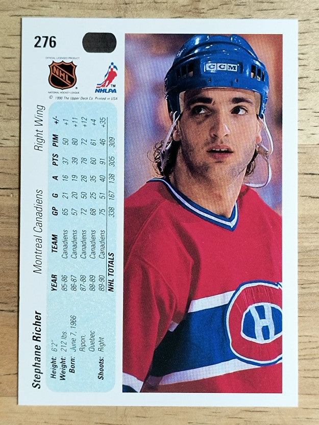 1990-91 Upper Deck #276 Stephane Richer