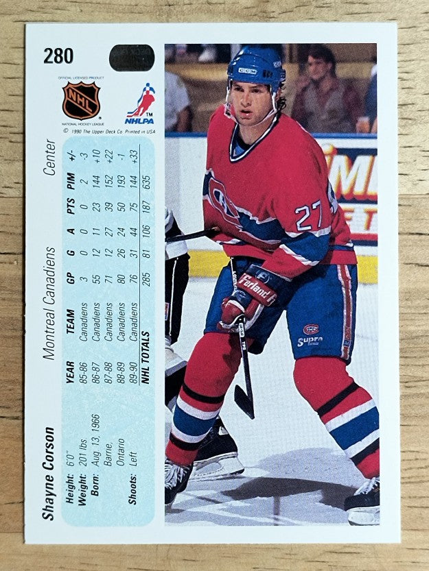 1990-91 Upper Deck #280 Shayne Corson