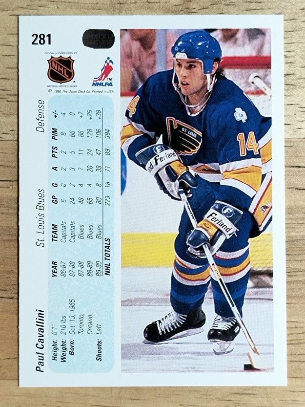 1990-91 Upper Deck #281 Paul Cavallini