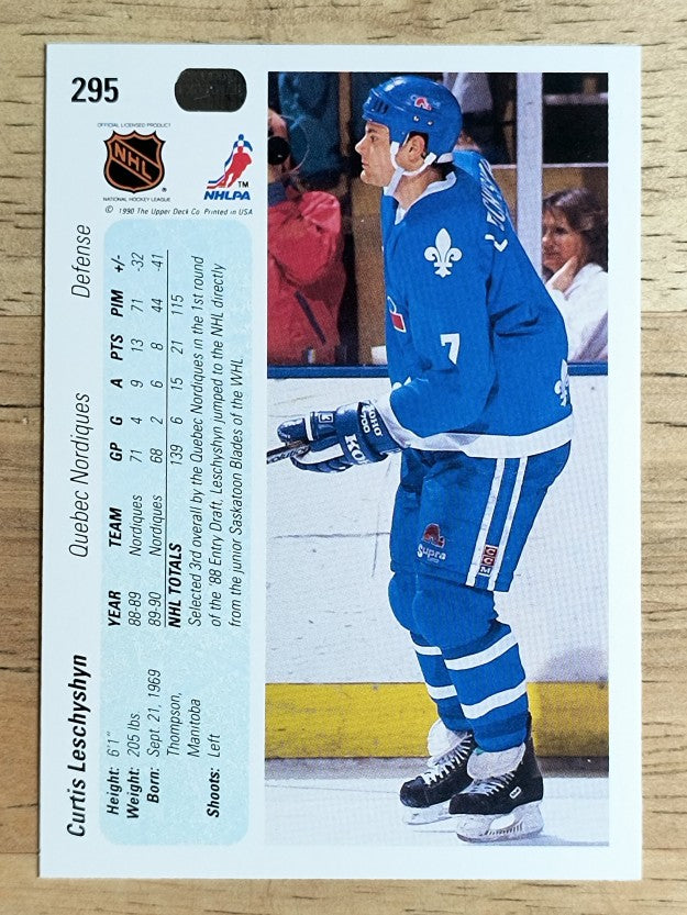 1990-91 Upper Deck #295 Curtis Leschyshyn RC