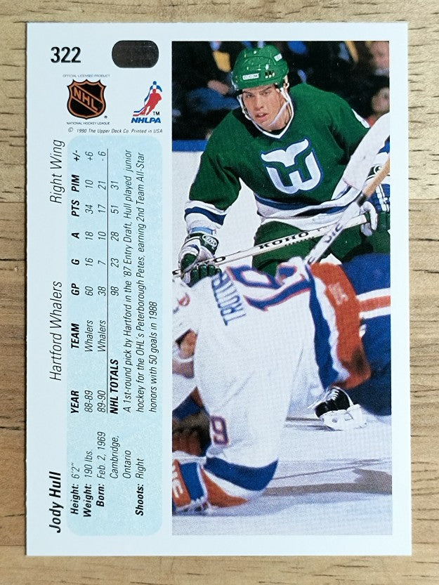 1990-91 Upper Deck #322 Jody Hull RC